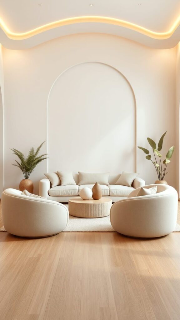 2026 Minimalist Living Room Trends | Soft Curves & Organic Design