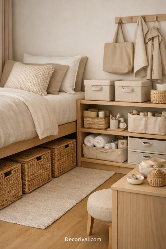 Aesthetic Hidden Storage Setup