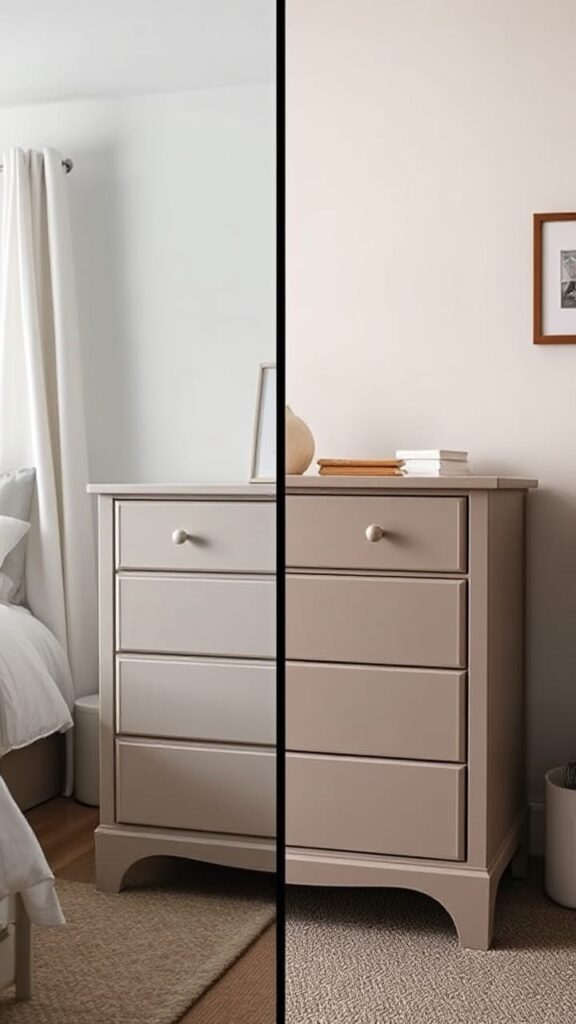 BEFORE & AFTER PAINTED DRESSER