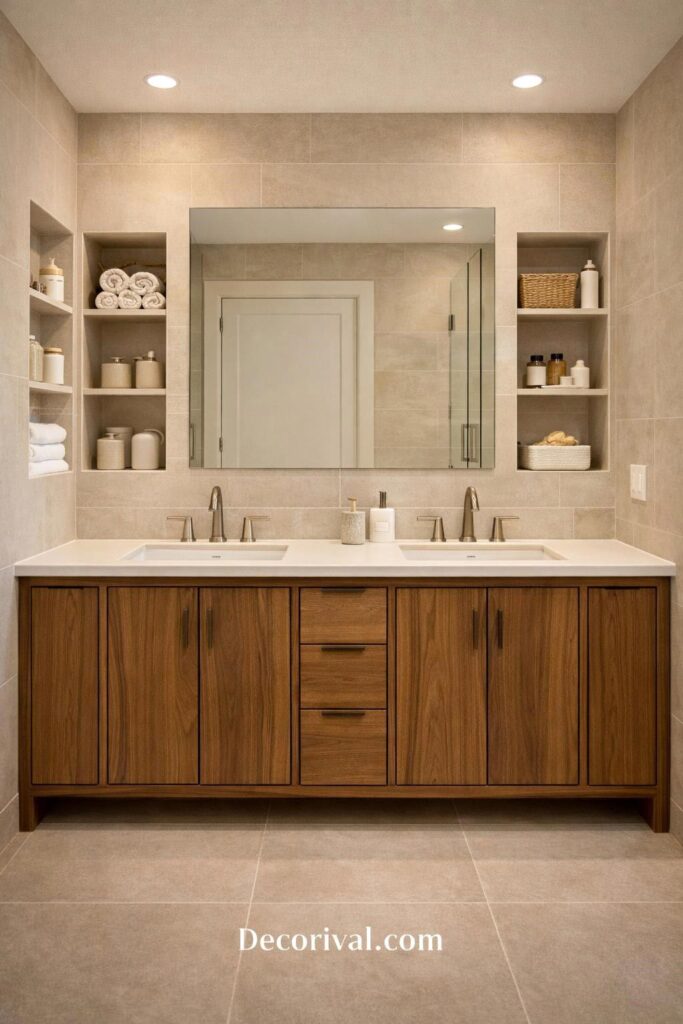 Bathroom with built-in storage