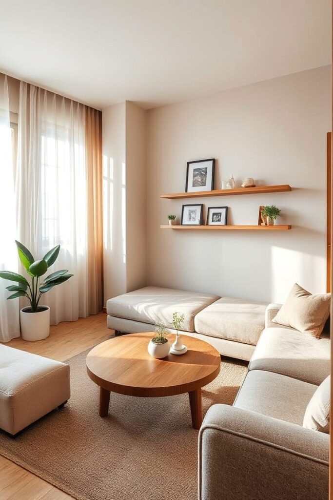 Bright Small Apartment Living Room