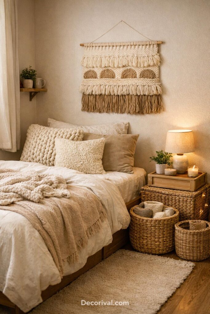 Cozy Dorm Room Texture Styling