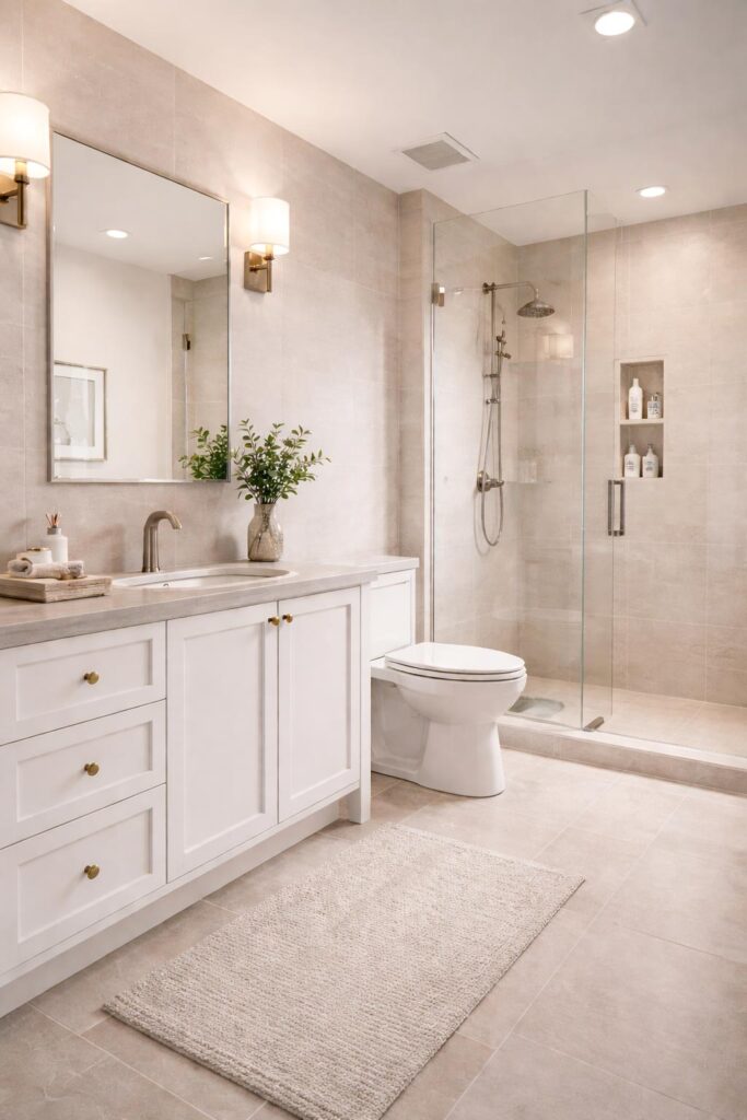 Elegant Neutral Bathroom Design