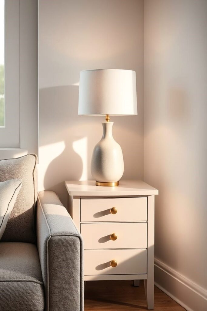 Fresh Neutral Side Table Corner