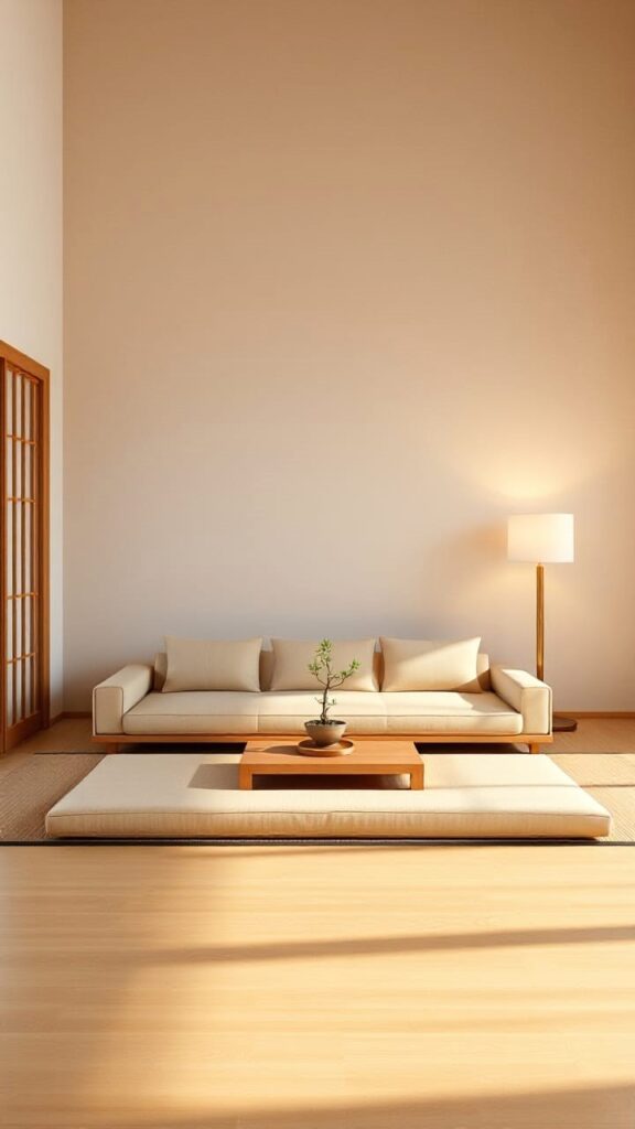 Japanese Zen Living Room | Calm Minimalist Home Aesthetic