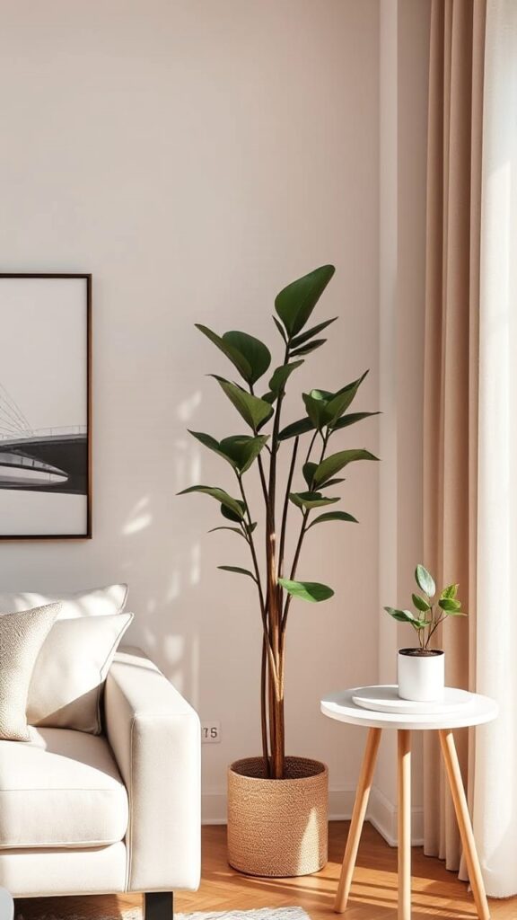 LIVING ROOM PLANT PLACEMENT