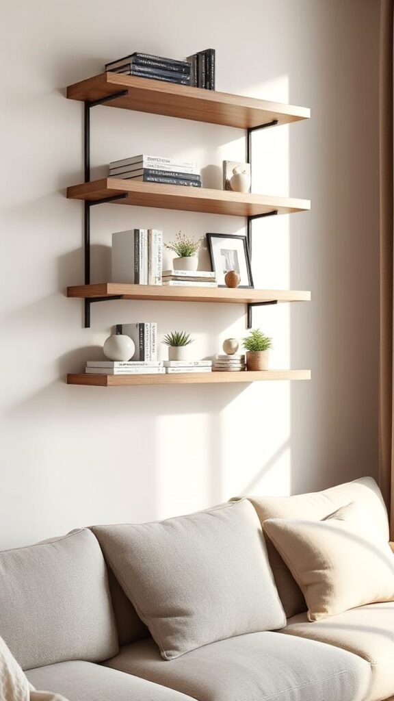 LIVING ROOM SHELF STYLING