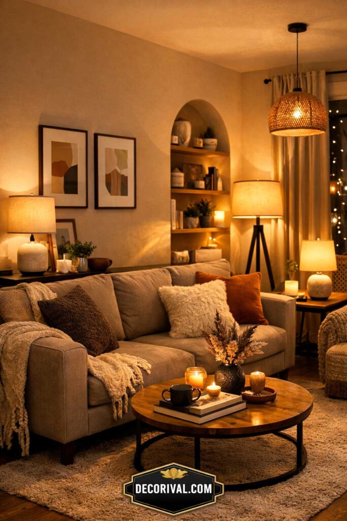 Layered Lighting Apartment Decor