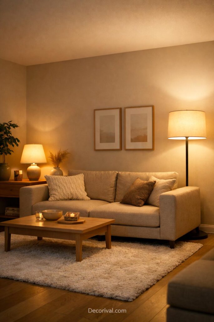 Layered Lighting Cozy Apartment