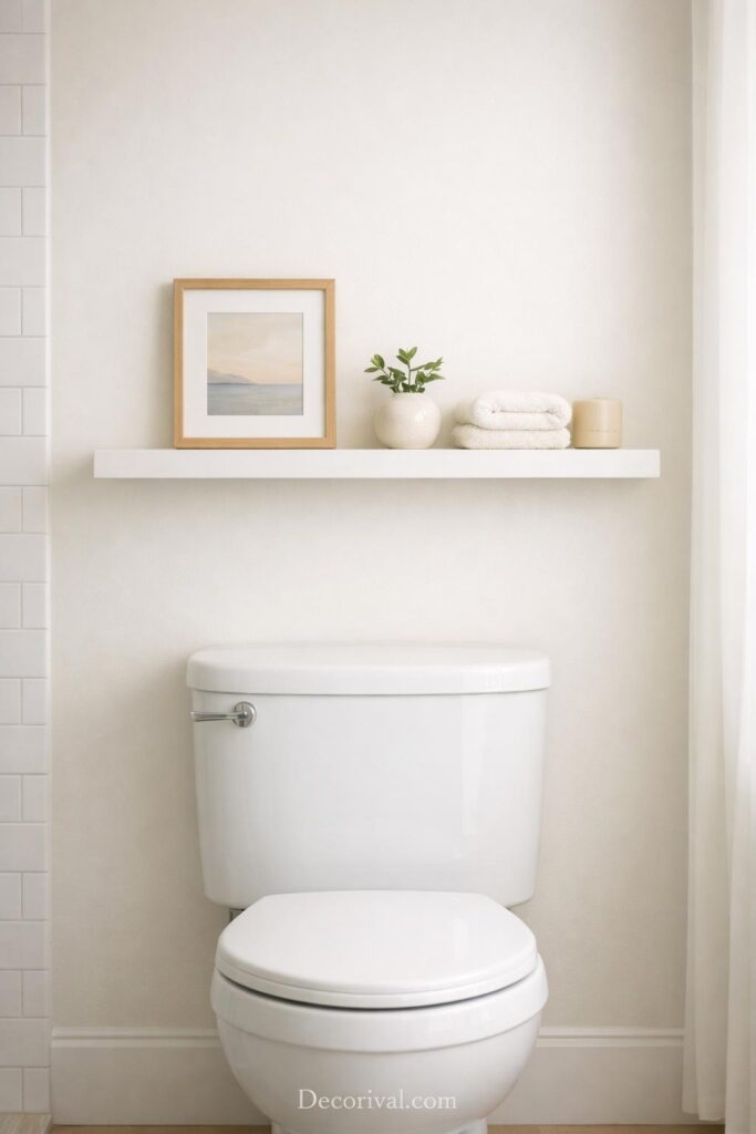 Minimal Bathroom Shelf Decor Idea