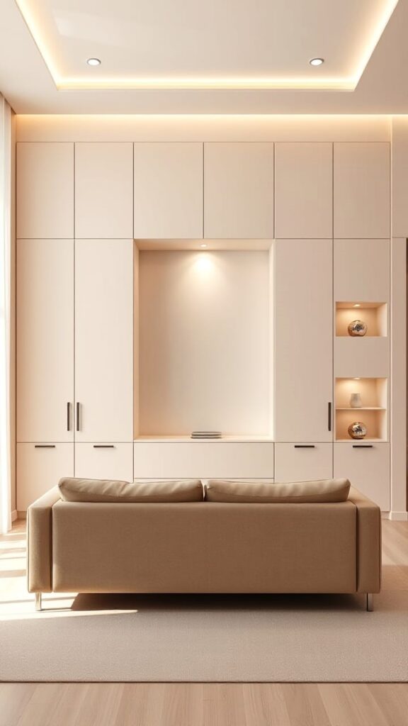 Minimalist Built-In Storage | Seamless Wall Cabinet Design