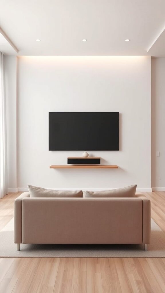 Minimalist TV Wall Setup | Clean & Modern Living Room