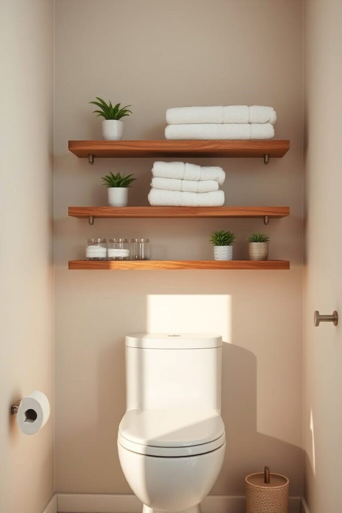 Modern Bathroom with Floating Shelves