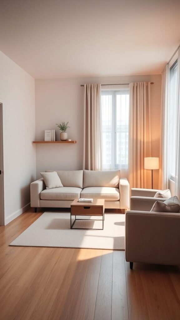 Small Apartment Living Room Ideas | Minimalist Space-Saving Style