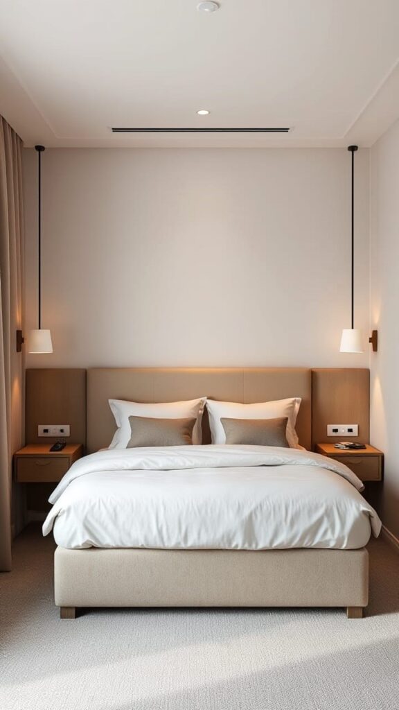 Small Hotel-Style Bedroom for Compact Apartments