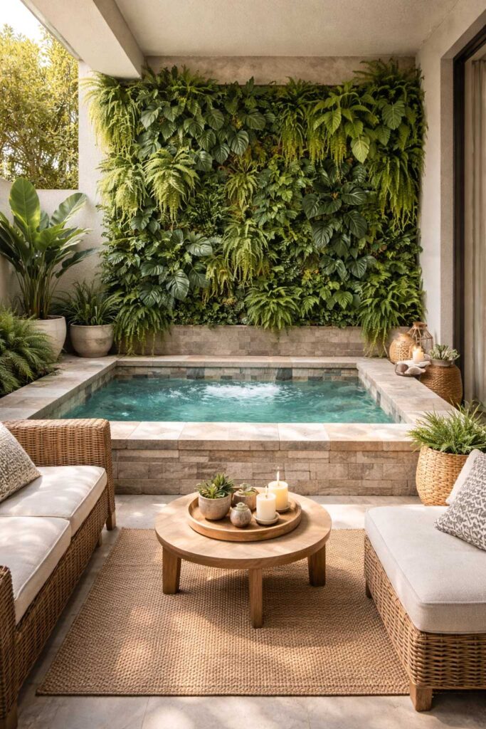 Terrace Spa with Vertical Garden