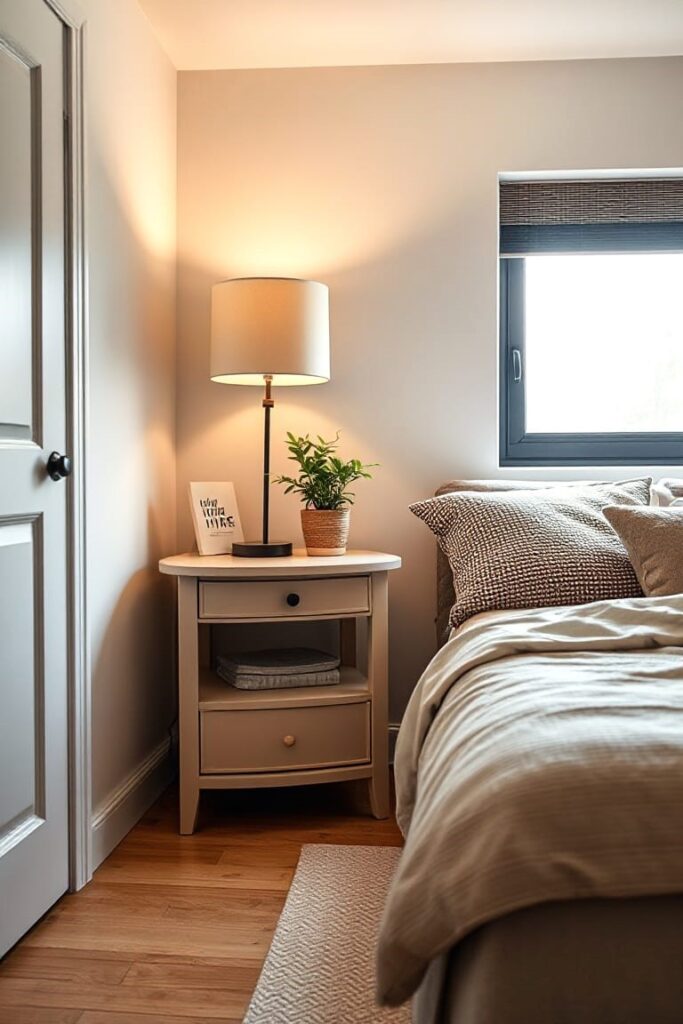 Thrifted Side Table Makeover for a Cozy Bedroom