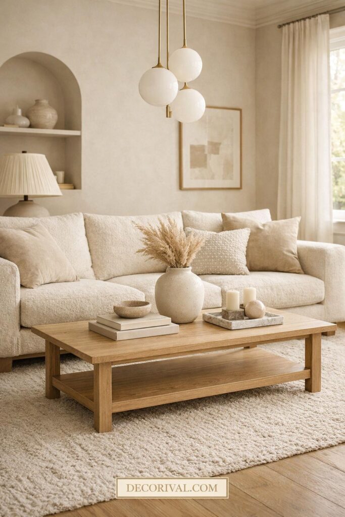 Beige and Cream luxury living room color combinations