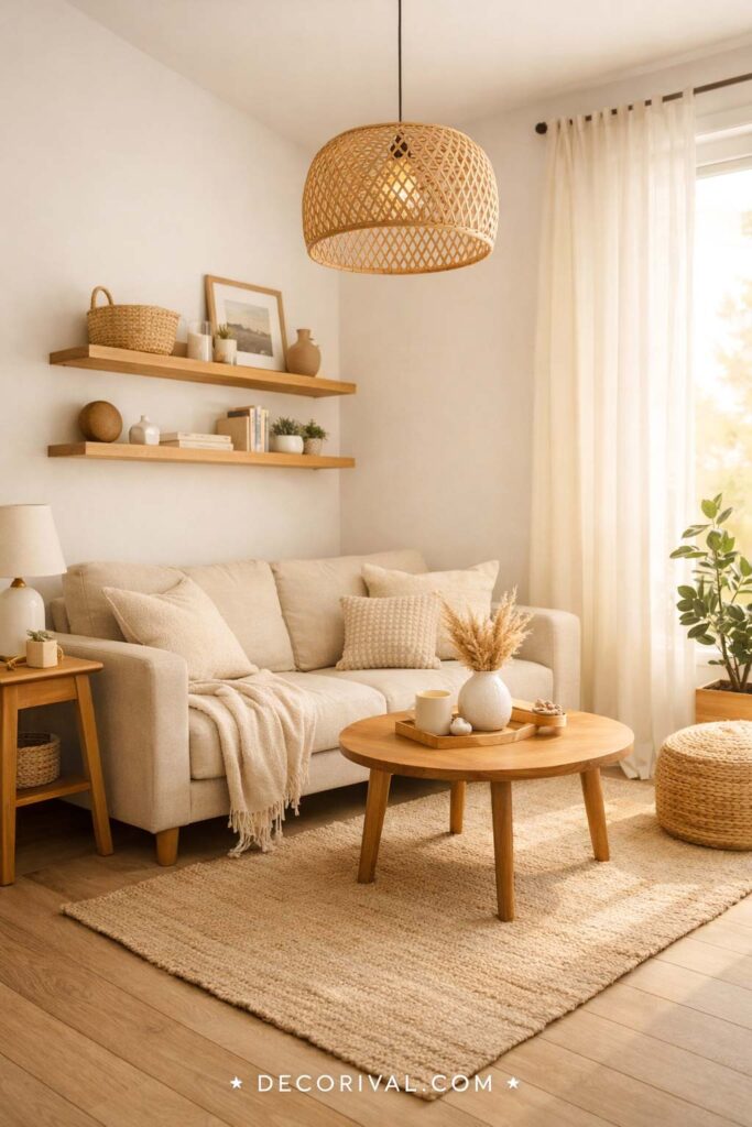 Calm Minimal Small Apartment Living Room