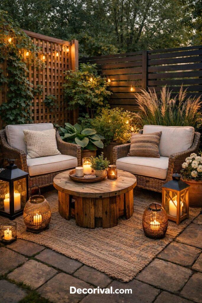 Cozy Backyard Privacy Seating