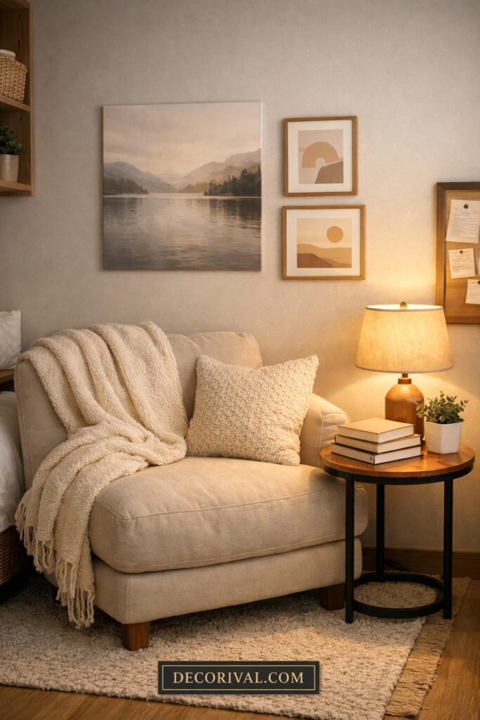 Cozy Dorm Reading Corner