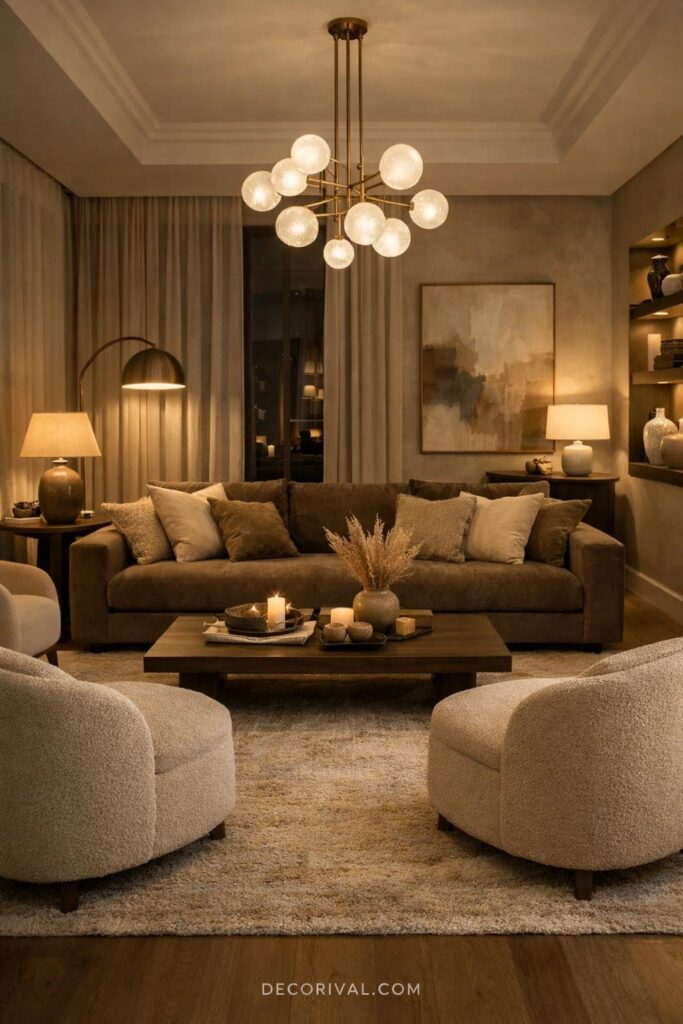 Cozy Luxury Living Room Setup