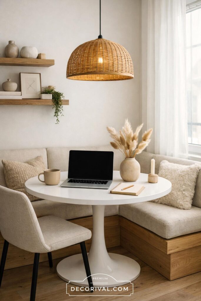 Dining Nook Workspace Setup