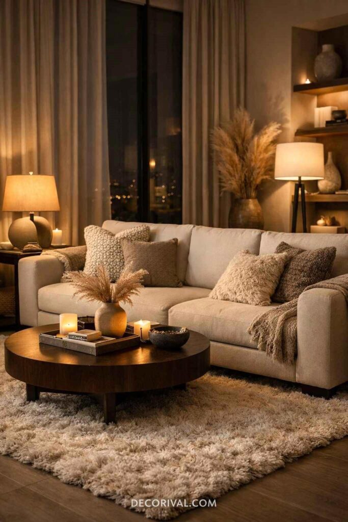 Evening Soft Luxury Living Room Mood