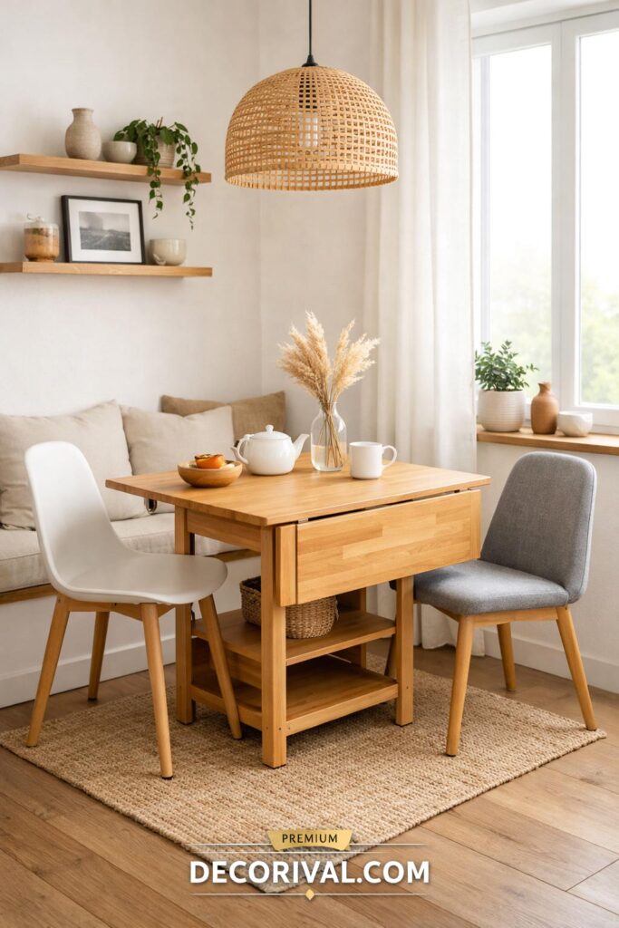 Expandable Gateleg Dining Table Setup