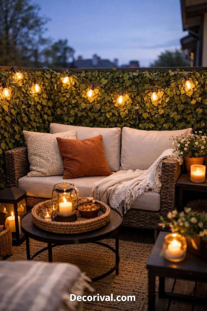 Faux Ivy Balcony Privacy Wall