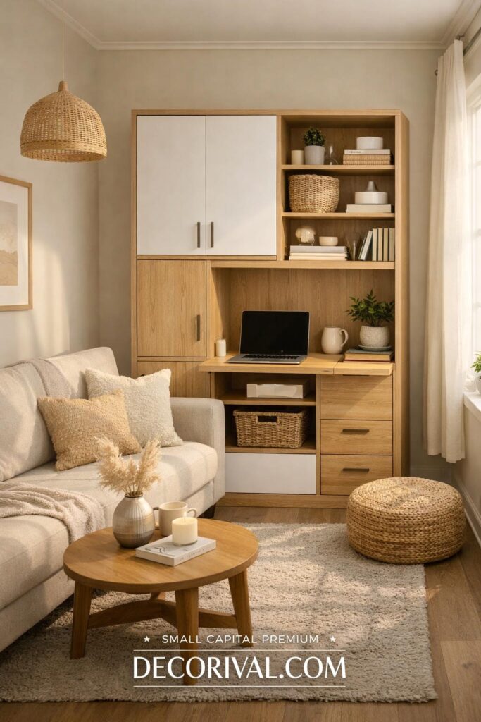 Hidden Storage Accent Cabinet Styling