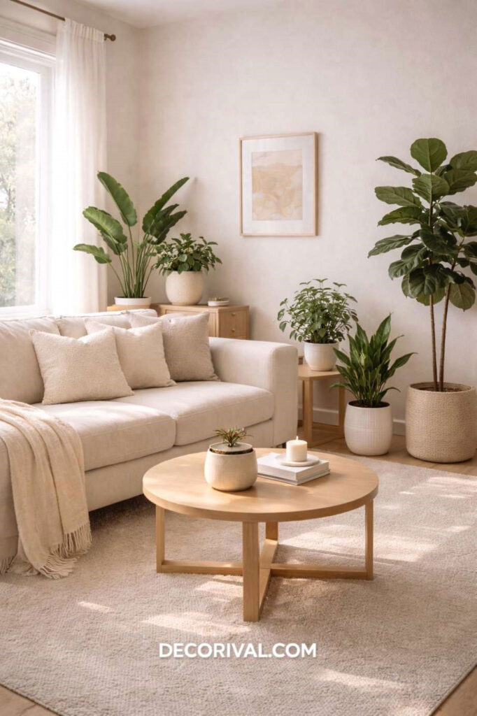 Indoor Plant Living Room Styling