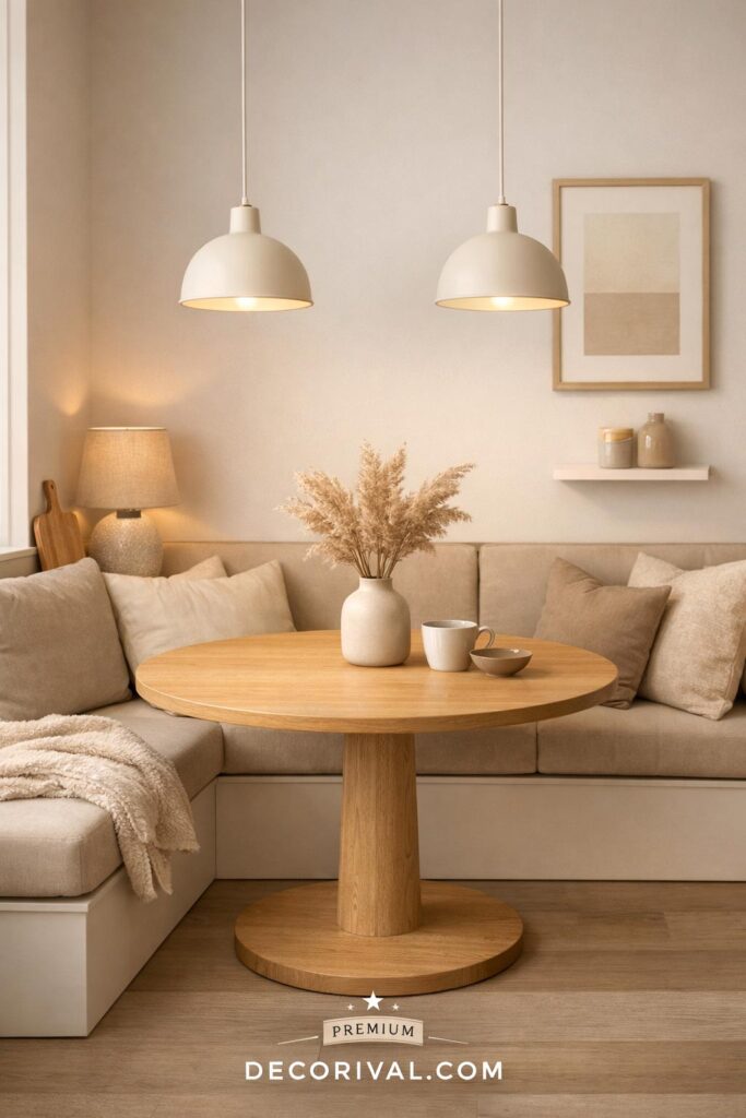 Neutral Tone Cozy Dining Corner