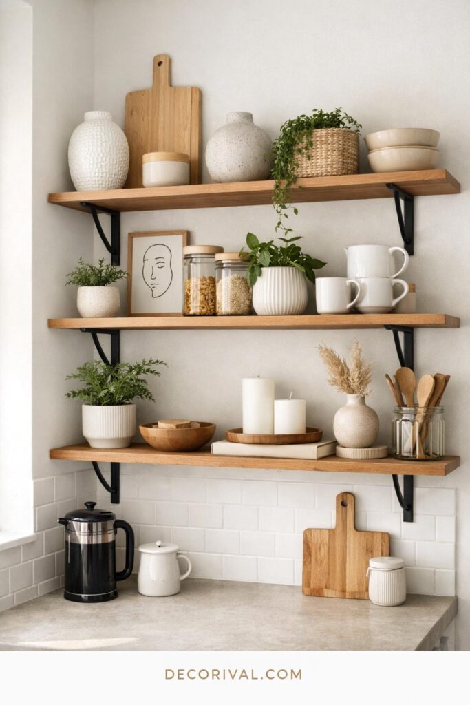 Open Shelf Apartment Decor