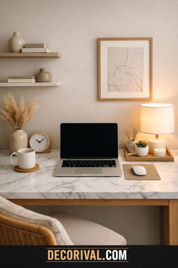 Renter Friendly Peel and Stick Desk Setup