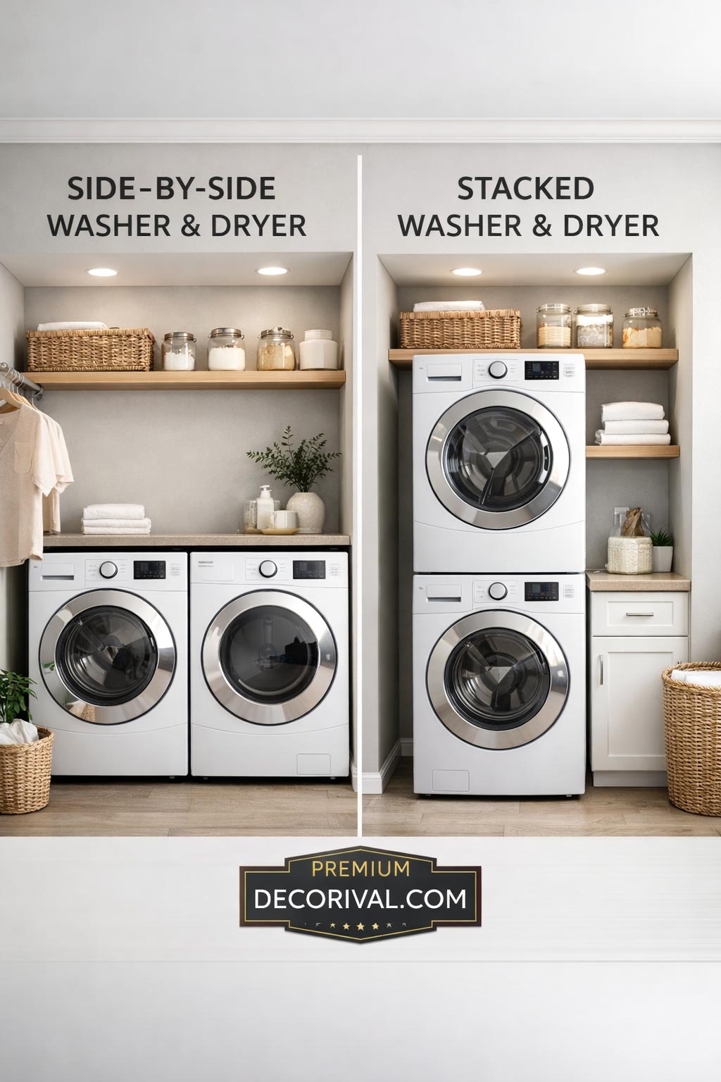 10 Smart Stacked Laundry Room Ideas to Make Small Spaces Feel Bigger ...