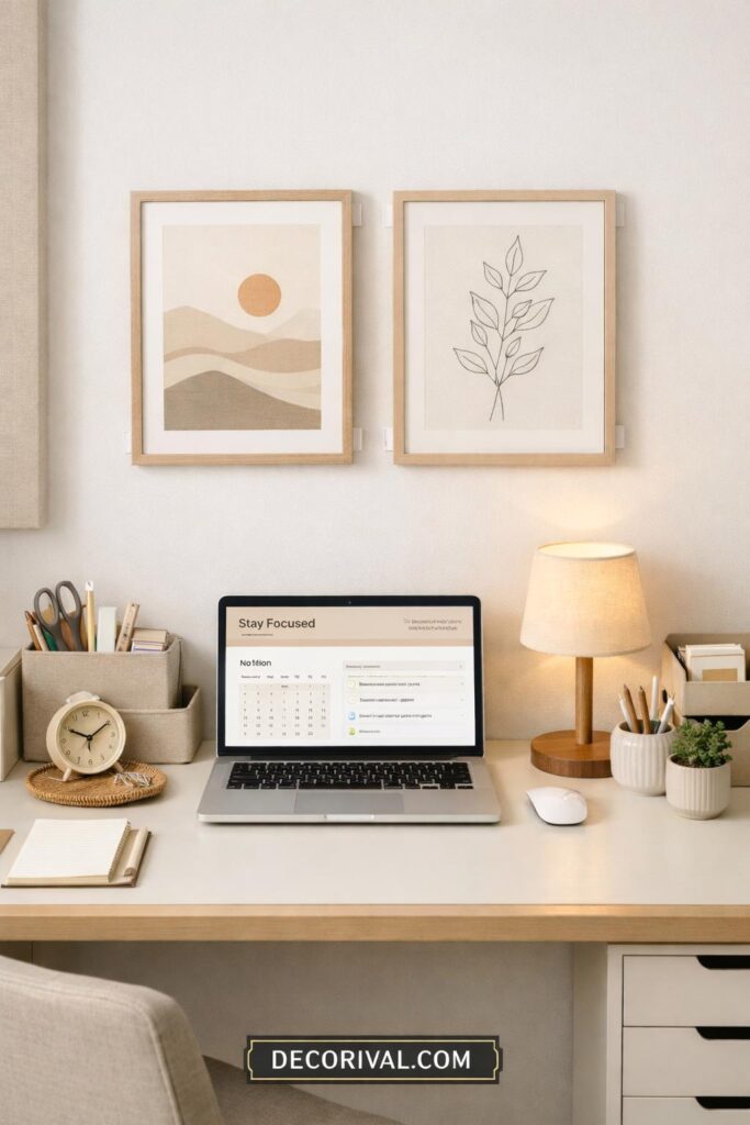 Stylish Dorm Desk Setup