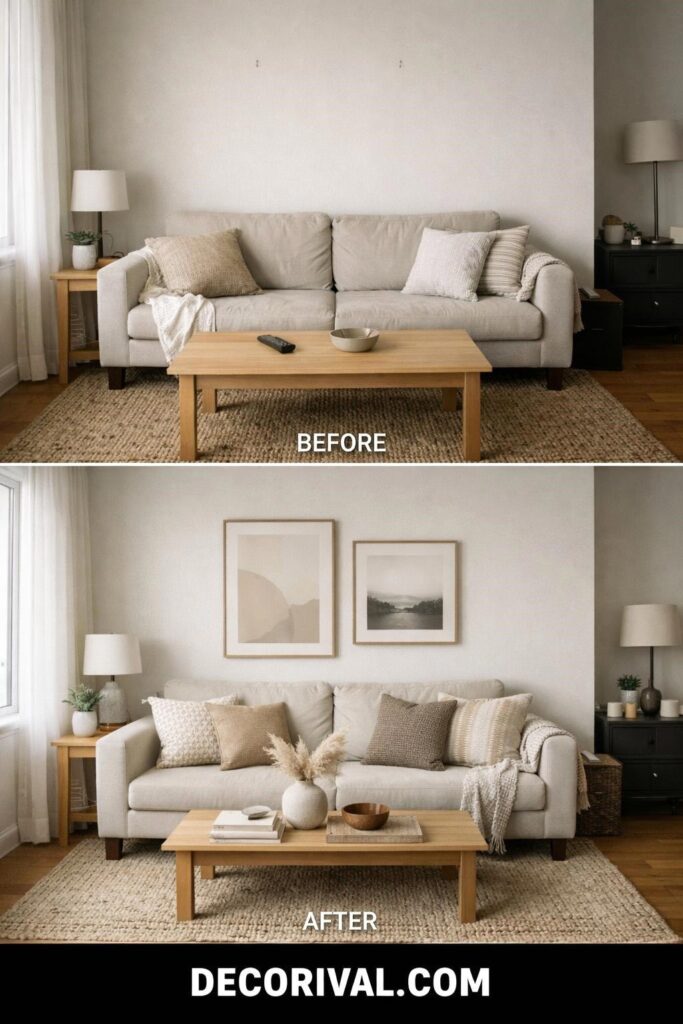 Ultra Minimal DIY Living Room Transformation
