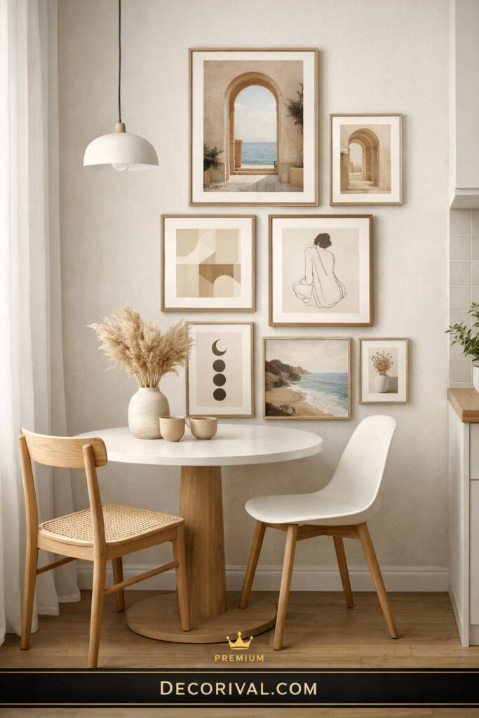 Vertical Wall Decor Dining Nook