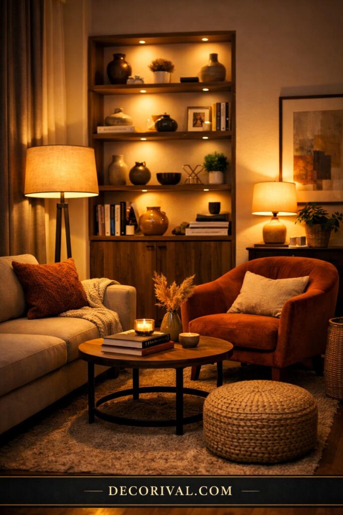 Cozy Living Room Lighting Upgrade