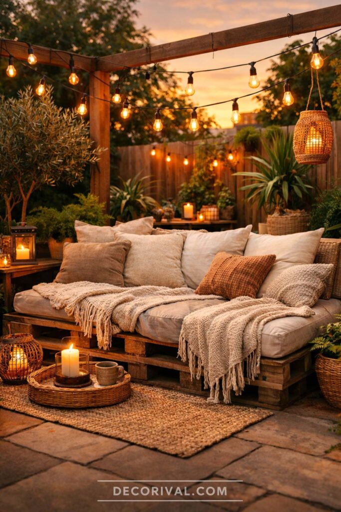 DIY Pallet Daybed Lounge