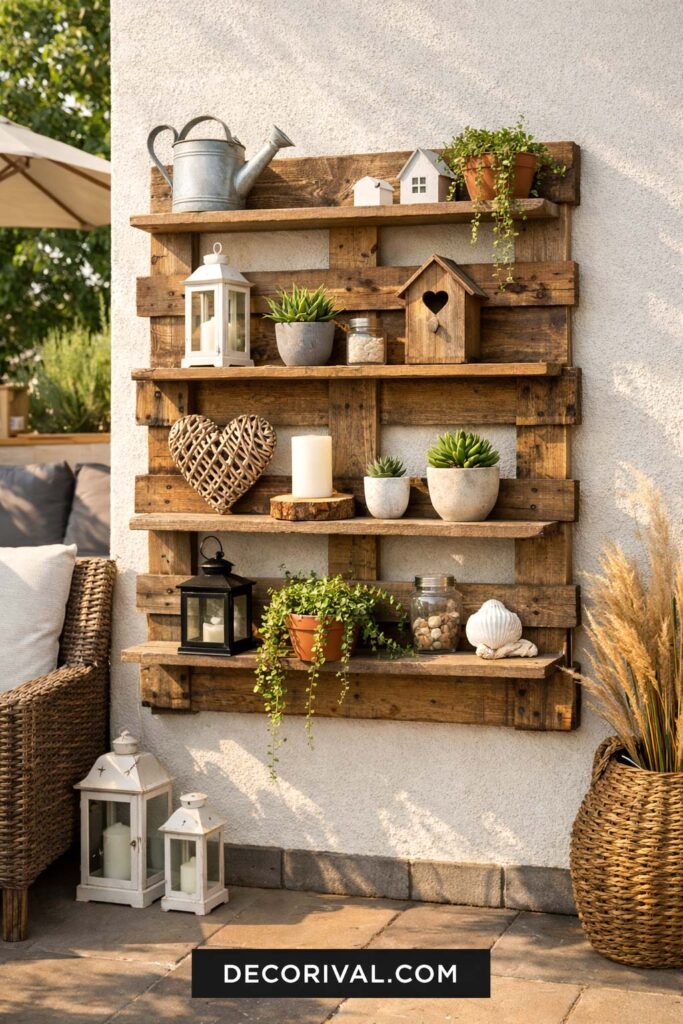 DIY Pallet Wall Shelf