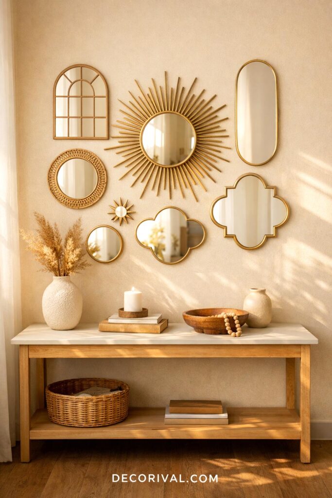 Decorative DIY Mirror Wall