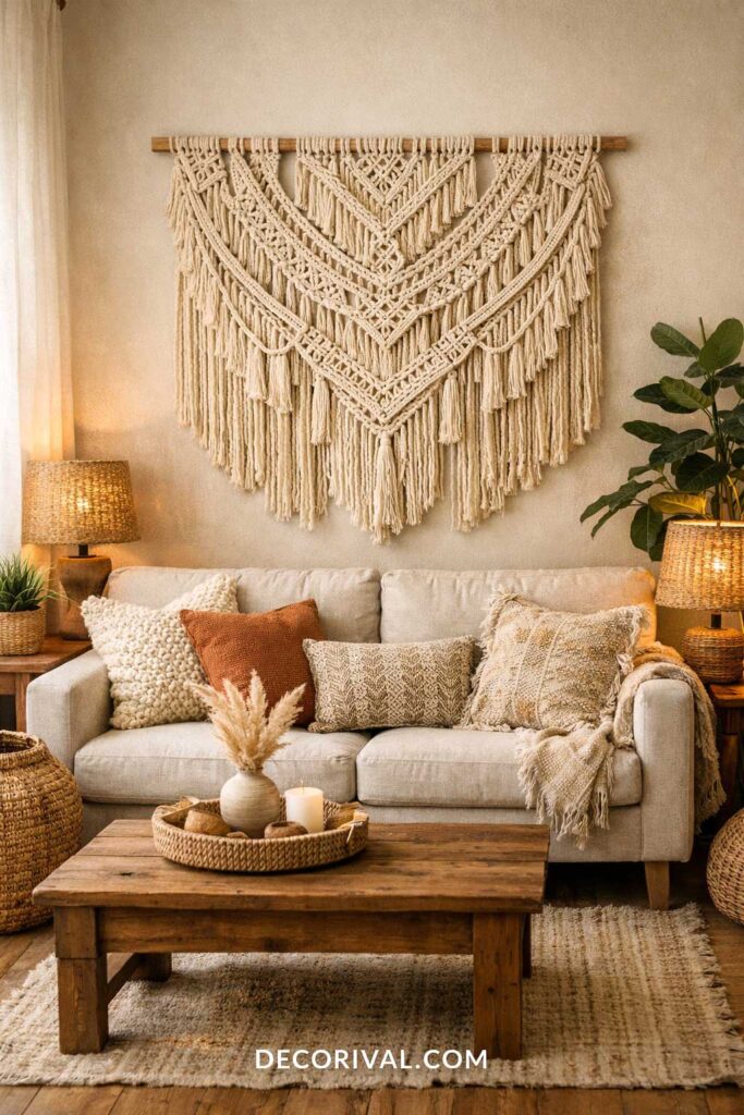 Macrame Boho Wall Decor Styling
