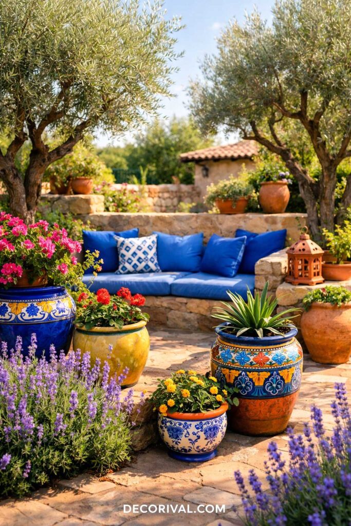 Mediterranean Colorful Garden Decor
