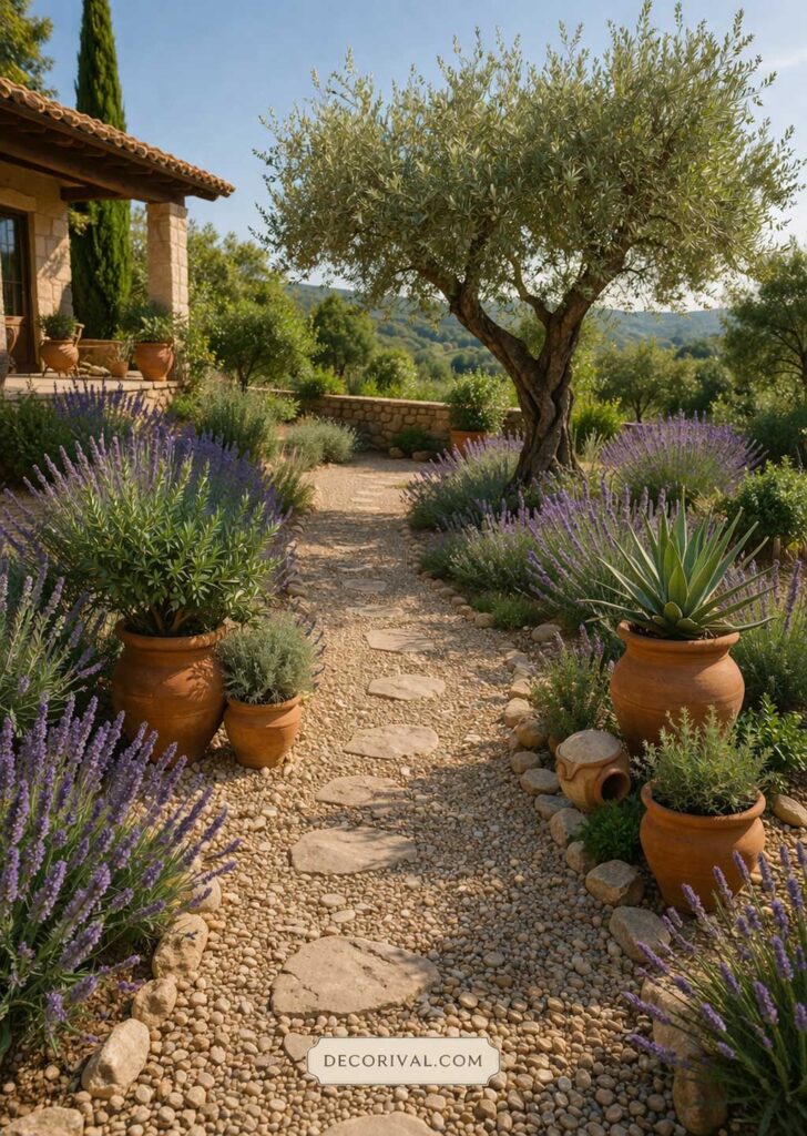 Mediterranean Gravel Garden Pathway