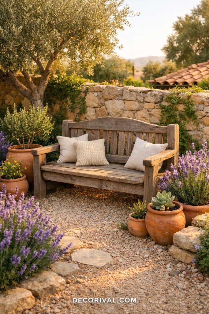 Mediterranean Rustic Garden Seating