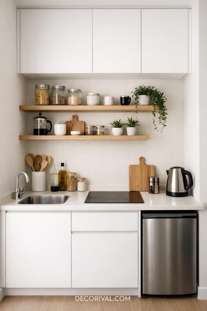 Minimal Tiny Apartment Kitchen Decor