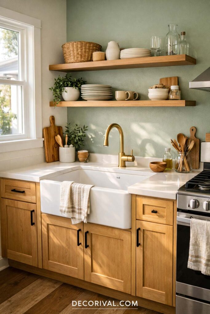 Modern Sage Green Kitchen Design