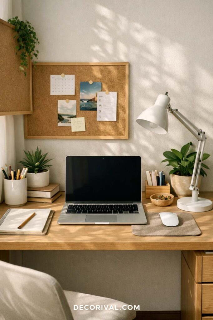 Organized Dorm Study Desk